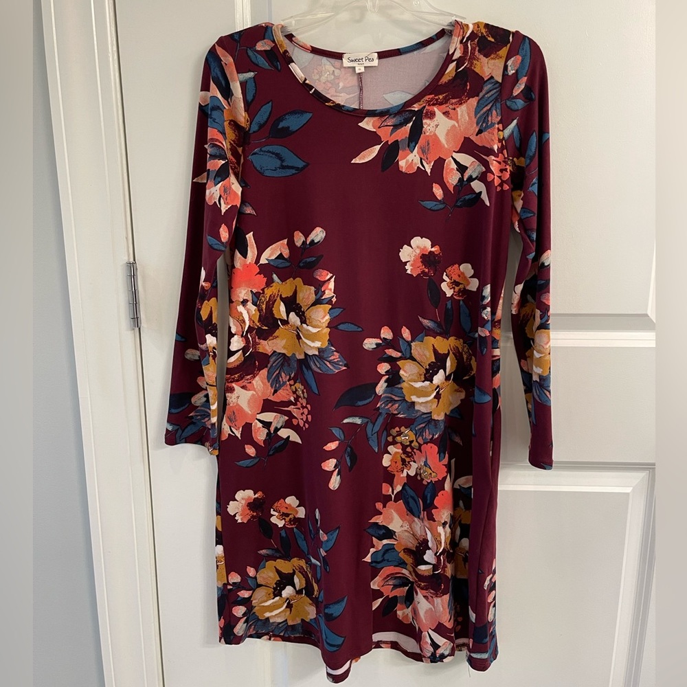 Floral Dress Sweat Pea Small